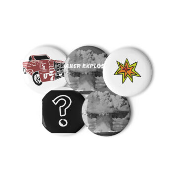 Baker Explosion Pin Back Buttons Set of 5 - Image 4