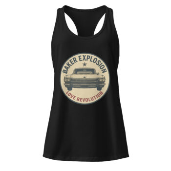 Love Revolution Cadillac Women’s fitted racerback tank top