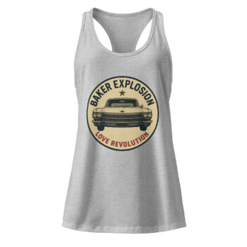 Love Revolution Cadillac Women’s fitted racerback tank top - Image 5